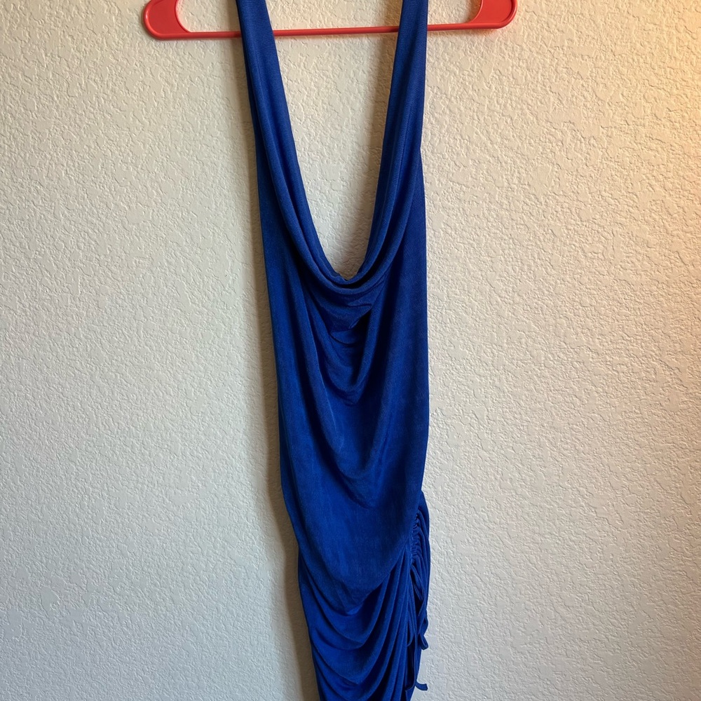 Vibrant Blue Drape Dress